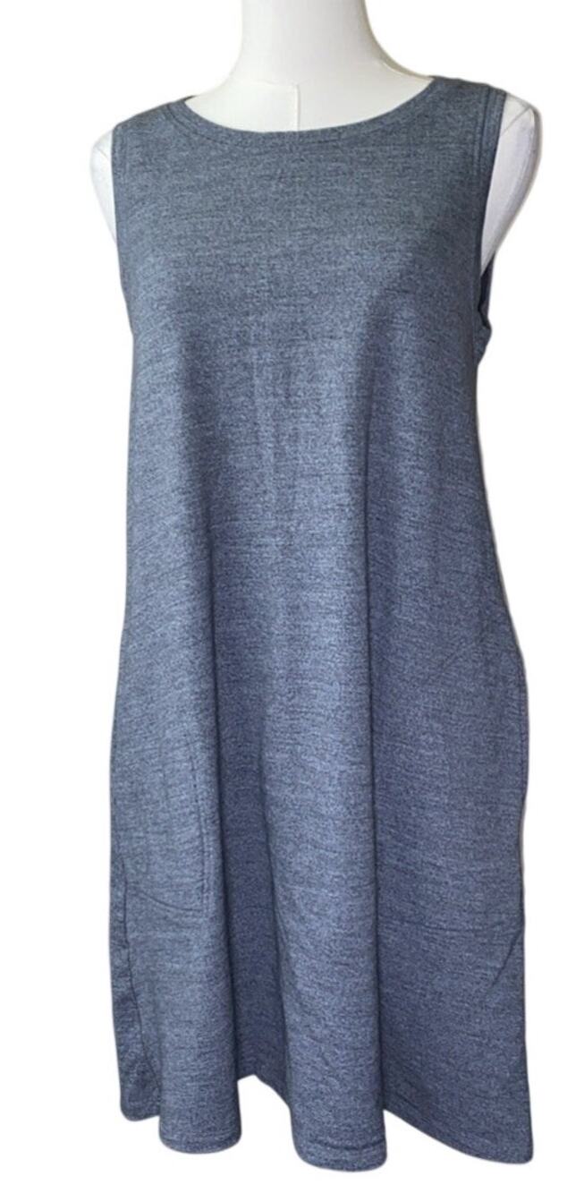 Wool& Sierra Tank Dress Merino Wool French Terry Size S Regular $148 MSRP Gray